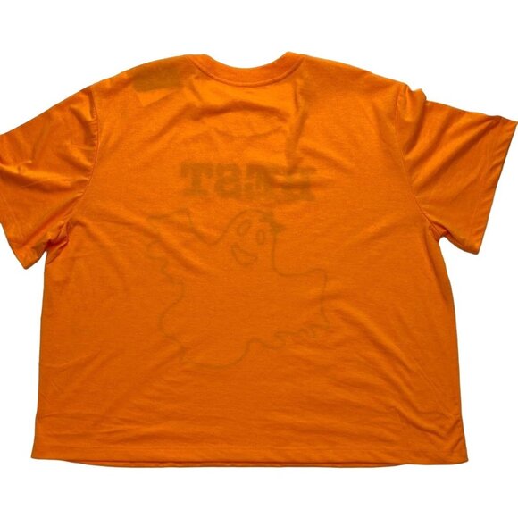 Plus Size Graphic Top Women's 3X‎ Orange Black Halloween Holiday Ghost Cute NEW - Picture 4 of 11